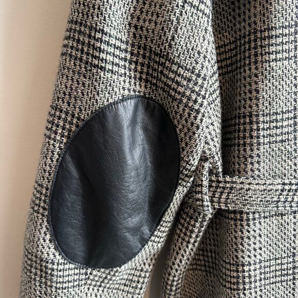 Harve Benard Vintage Wool Glen Plaid Double Breasted Belted Long Coat 10 - Picture 10 of 15